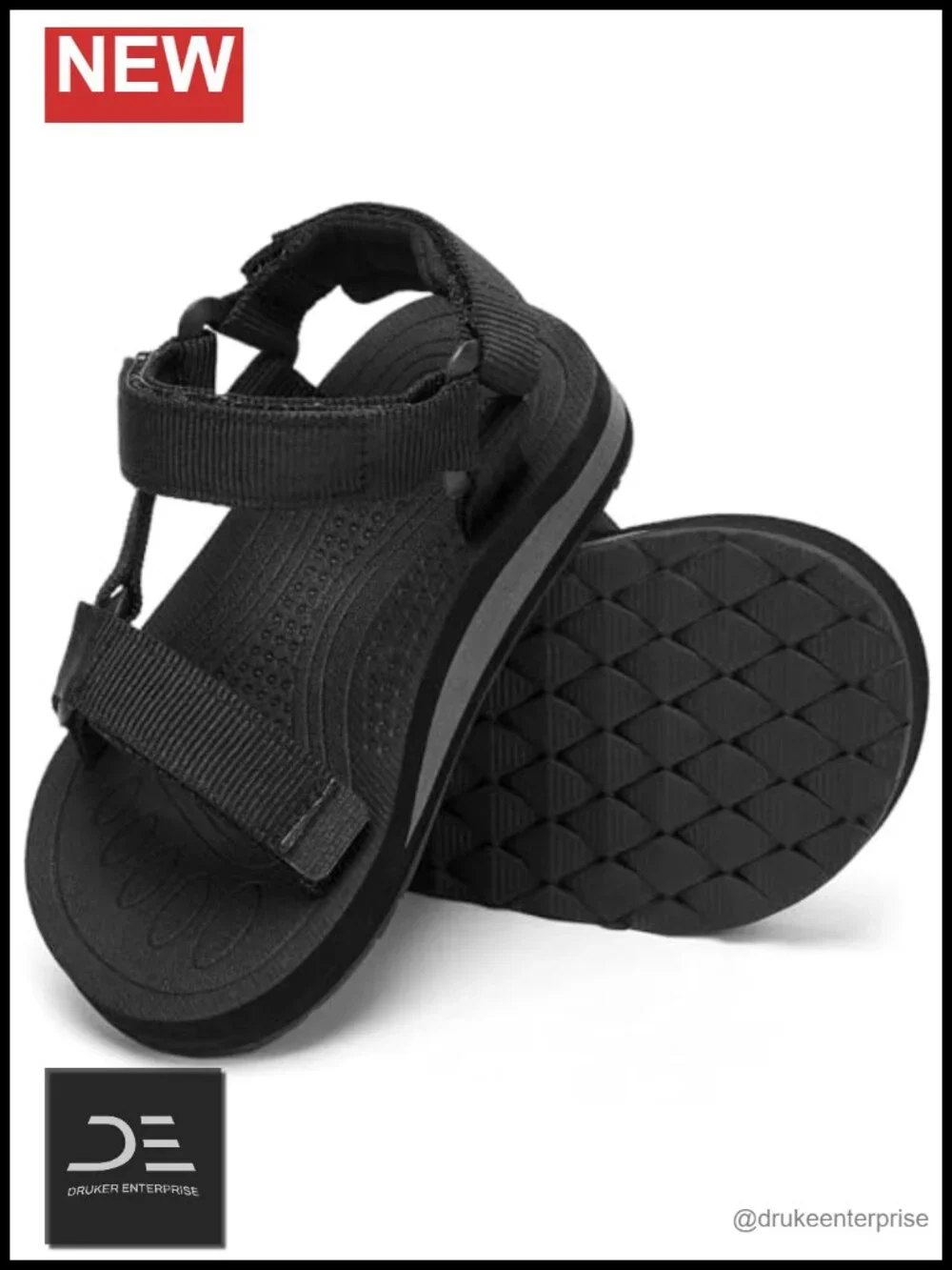 Toddler Water Sandals with Arch Support, Triple Adjustable Strap, Quick-Dry